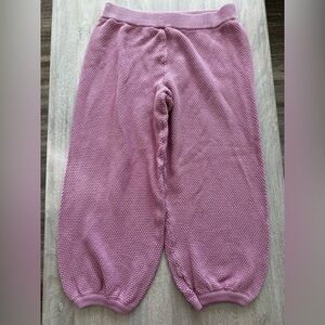 Free People Beach Balloon Leg Chunky Knit Pink Pull On Pants Size Medium